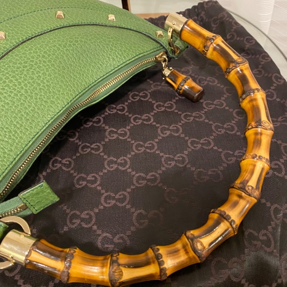 Authentic Gucci vintage bamboo top handle shoulder bag - Picture 3 of 7
